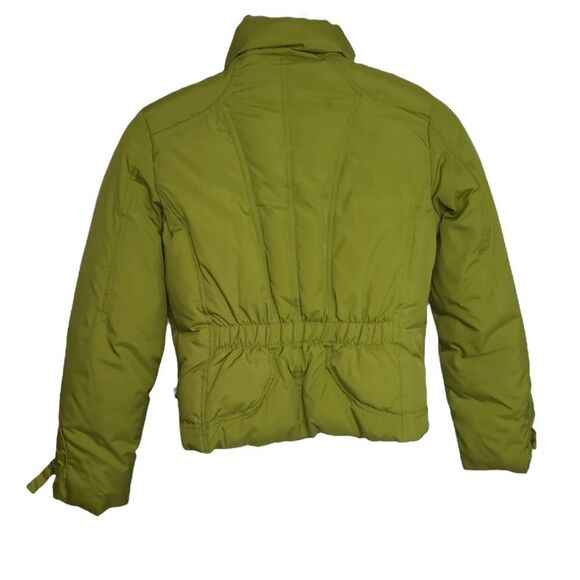 Y2K/90s chartreuse green full zip‎ down fill blend winter ski jacket M - Picture 3 of 14